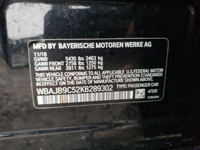 WBAJB9C52KB289302 BMW M550xi