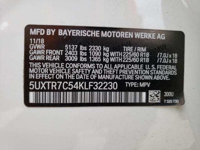 5UXTR7C54KLF32230 2019 BMW X3, photo no. 13