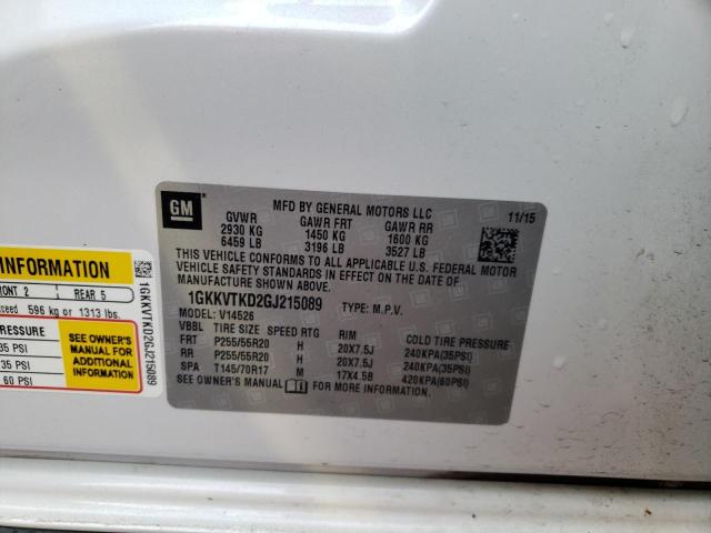 1GKKVTKD2GJ215089 GMC ACADIA DEN