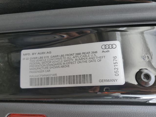 2022 AUDI S5 PREMIUM - WAUA4CF54NA021445
