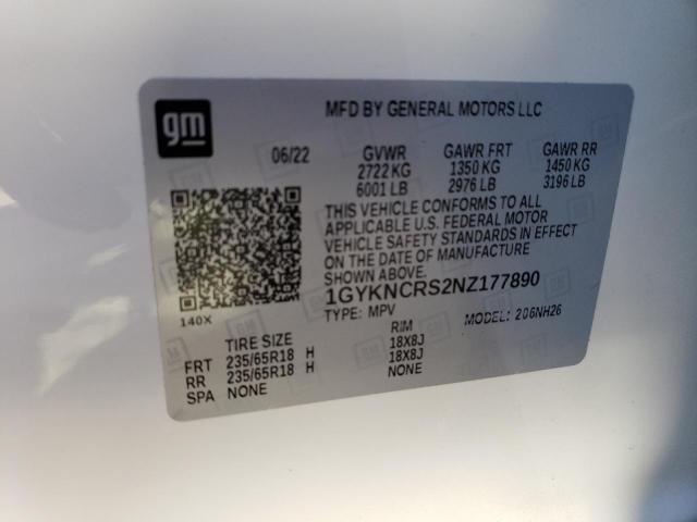 2022 CADILLAC XT5 PREMIU - 1GYKNCRS2NZ177890