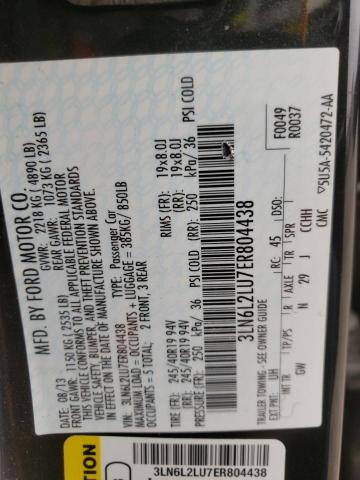 3LN6L2LU7ER804438 Lincoln MKZ HYBRID