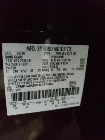 2020 FORD EDGE TITAN - 2FMPK3K99LBA74683