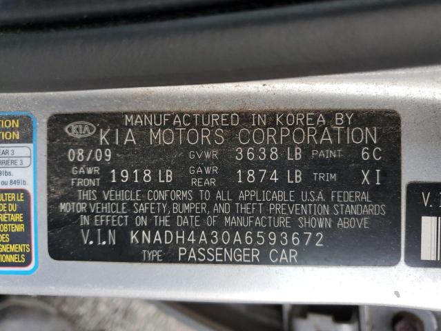 KNADH4A30A6593672 KIA RIO LX