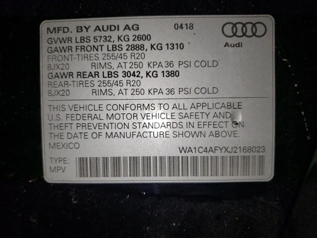 2018 AUDI SQ5 WA1C4AFYXJ2168023