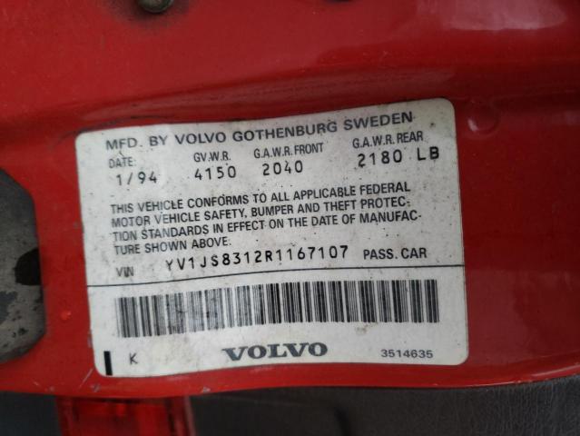 YV1JS8312R1167107 Volvo 940
