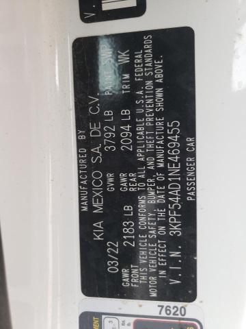 3KPF54AD1NE469455 KIA Forte Gt Line