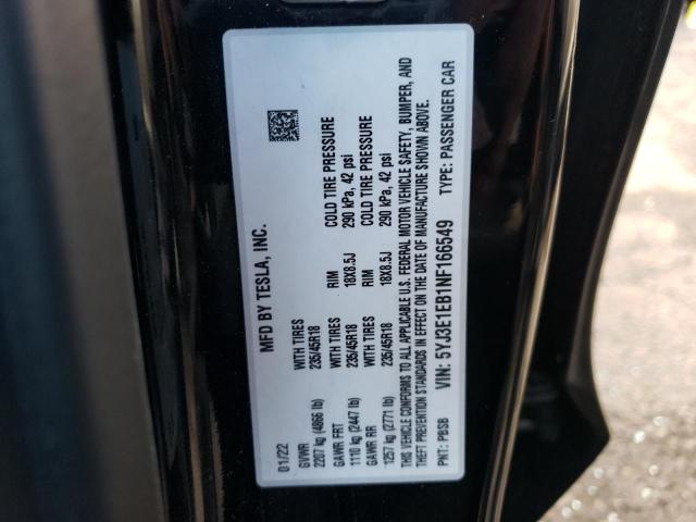 5YJ3E1EB1NF166549 Tesla MODEL 3