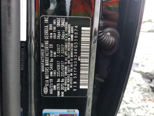 2019 KIA SORENTO L - 5XYPGDA34KG510374