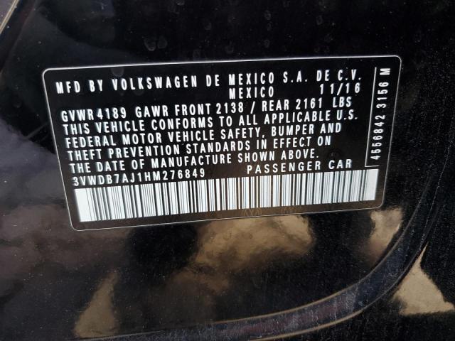 2017 VOLKSWAGEN JETTA SE - 3VWDB7AJ1HM276849