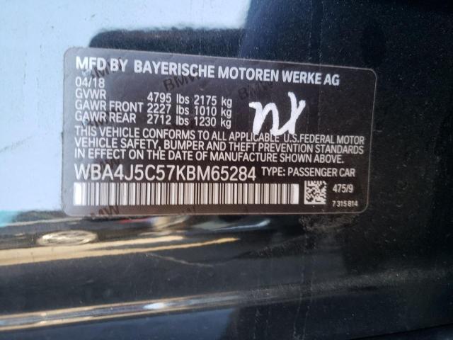 2019 BMW 440I GRAN WBA4J5C57KBM65284