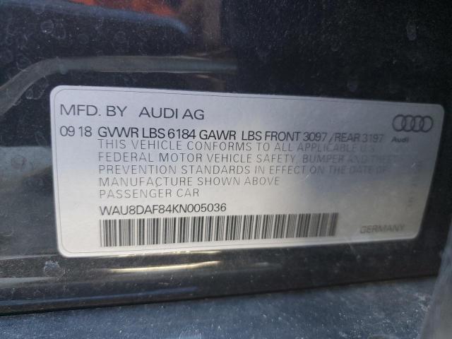 2019 AUDI A8 L WAU8DAF84KN005036