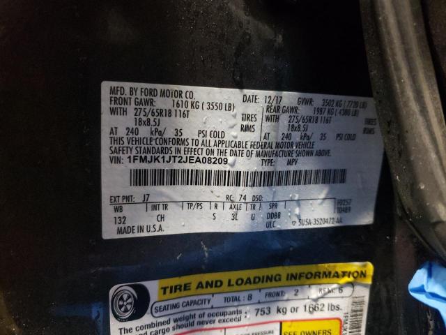 2018 FORD EXPEDITION - 1FMJK1JT2JEA08209