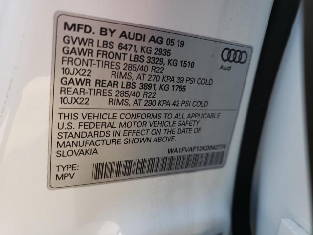 2019 AUDI Q8 PRESTIG - WA1FVAF12KD042774