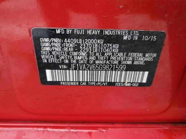JF1VA2V65G9821599 Subaru Wrx Sti