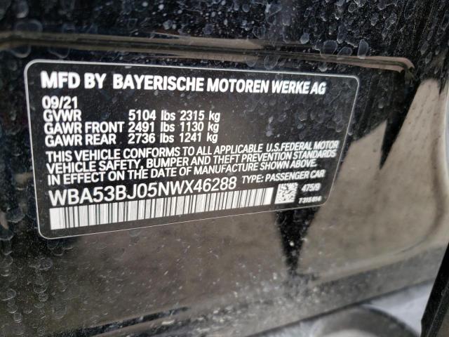 2022 BMW 540 I - WBA53BJ05NWX46288
