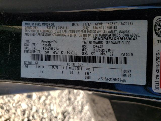 3FADP4EJXHM169043 Ford FIESTA SE
