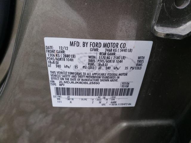 2LMDJ6JK8DBL25890 Lincoln MKX