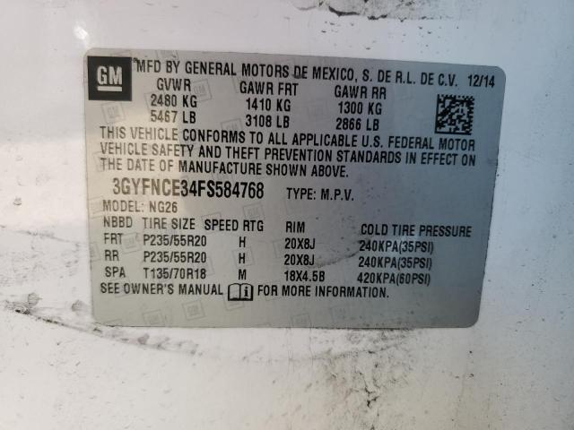 3GYFNCE34FS584768 Cadillac Srx Performance Collection