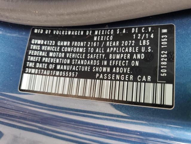 2015 VOLKSWAGEN GOLF - 3VW817AU1FM055957