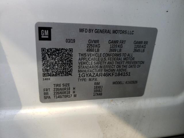 2019 CADILLAC XT4 LUXURY - 1GYAZAR46KF184151