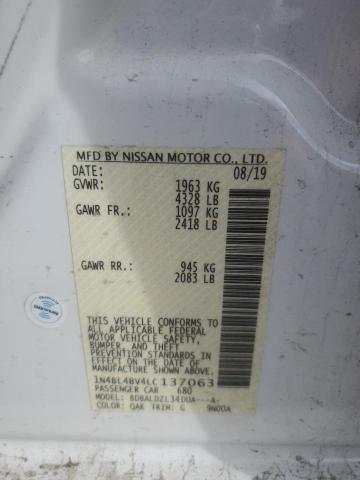 1N4BL4BV4LC137063 Nissan ALTIMA S
