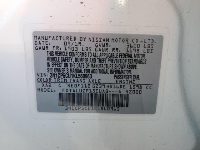 3N1CP5CU1KL560963 Nissan KICKS S