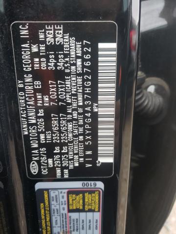5XYPG4A37HG276627 KIA SORENTO LX