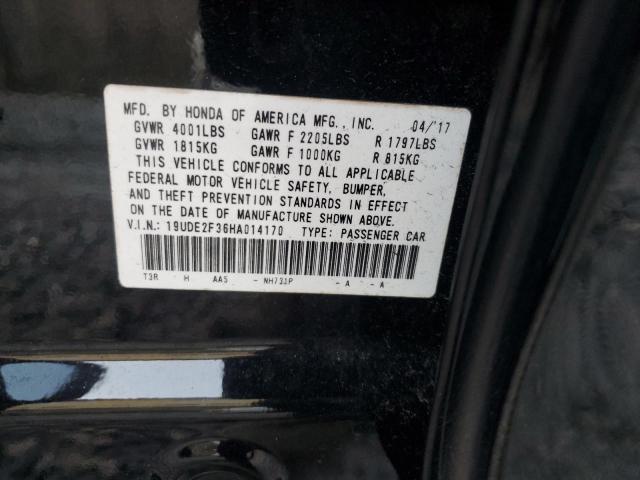 2017 ACURA ILX BASE W - 19UDE2F36HA014170