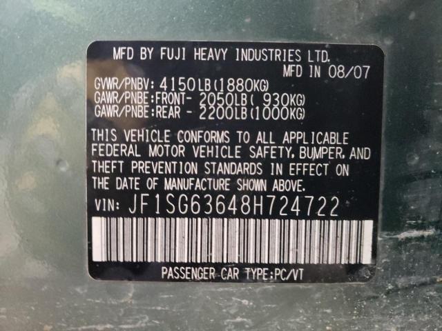 JF1SG63648H724722 Subaru Forester 2.5x
