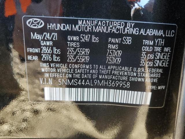 2021 HYUNDAI SANTA FE L - 5NMS44AL9MH369958