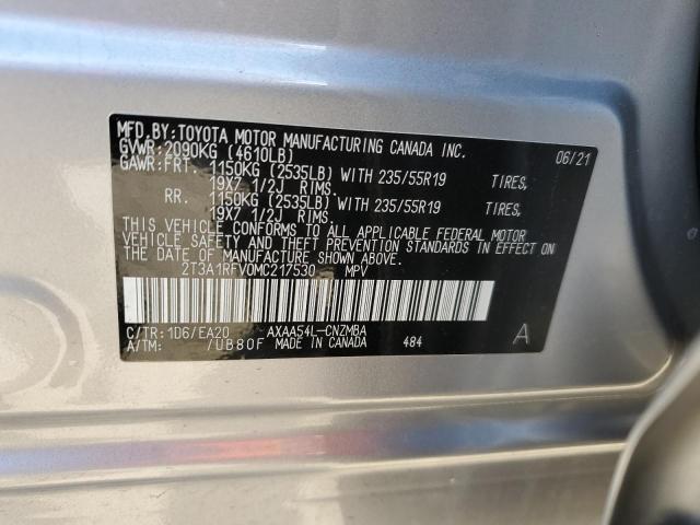 2021 TOYOTA RAV4 XLE P - 2T3A1RFV0MC217530
