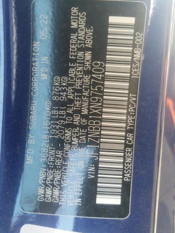 2022 TOYOTA GR 86 JF1ZNBB1XN9757409