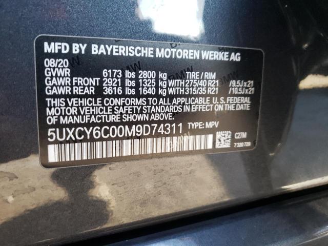 5UXCY6C00M9D74311 BMW X6 Xdrive40i