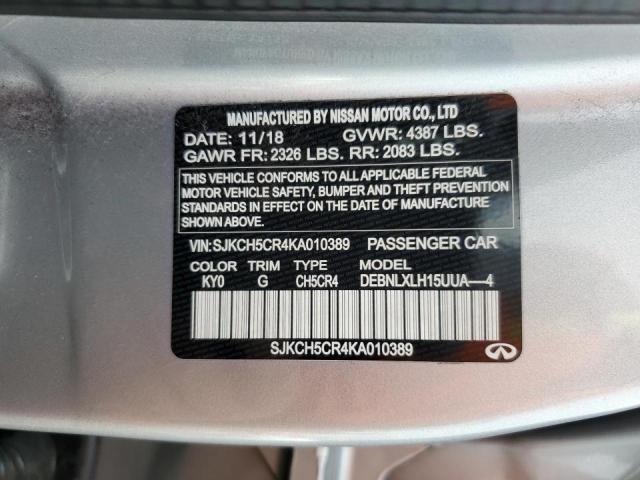 2019 INFINITI QX30 LUXE SJKCH5CR4KA010389