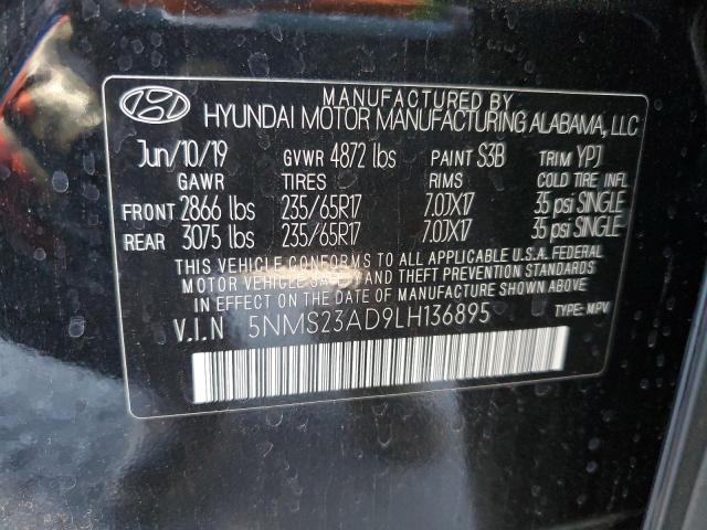2020 HYUNDAI SANTA FE S - 5NMS23AD9LH136895