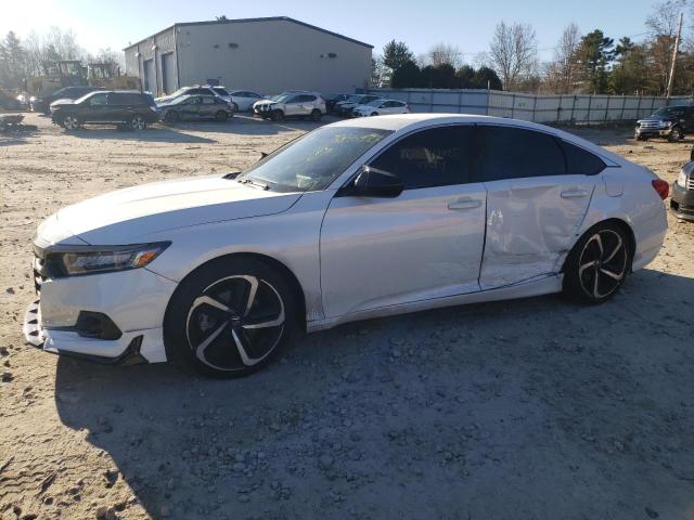 Salvage cars for sale from Copart Mendon, MA: 2021 Honda Accord Sport