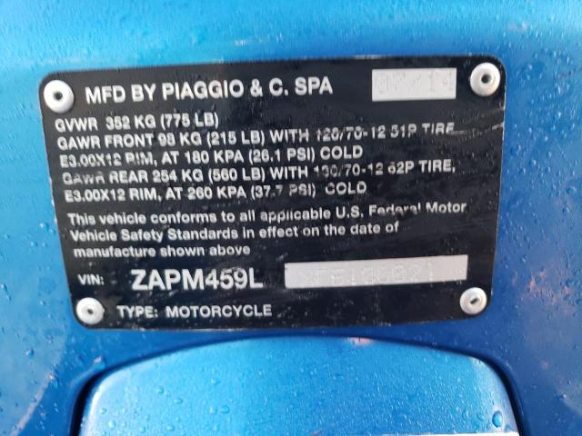 2015 VESPA GTS 300 SU ZAPM459LXF5100021