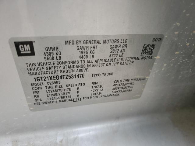 2015 GMC SIERRA C25 1GT21XEG4FZ531470