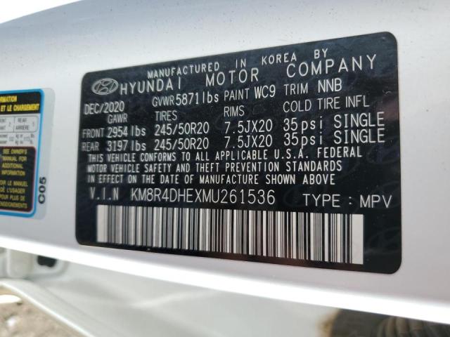 2021 HYUNDAI PALISADA KM8R4DHEXMU261536