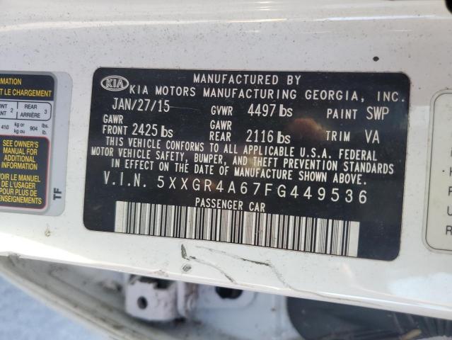 5XXGR4A67FG449536 KIA OPTIMA SX