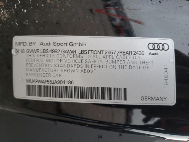 2018 AUDI RS5 WUAPWAF55JA904186