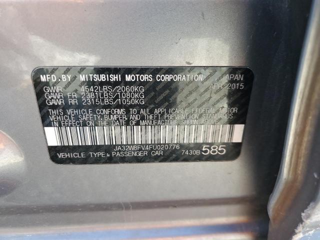 2015 MITSUBISHI LANCER EVO JA32W8FV4FU020776