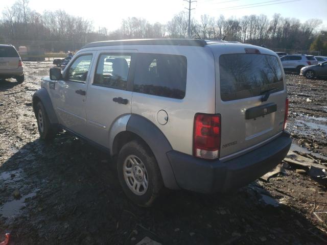 VIN: 1D8GU28K87W682817 Auction: COPART Lot: 70399052 Location: DC - WASHINGTON DC 1D8GU28K87W682817 DODGE NITRO 2007 SILVER Photo 2
