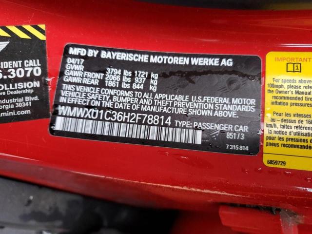 WMWXU1C36H2F78814 Mini Cooper