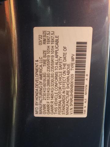 2022 HONDA ODYSSEY EL - 5FNRL6H96NB061009
