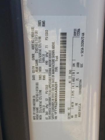 2019 FORD TRANSIT T- - 1FTYR2ZMXKKA58201