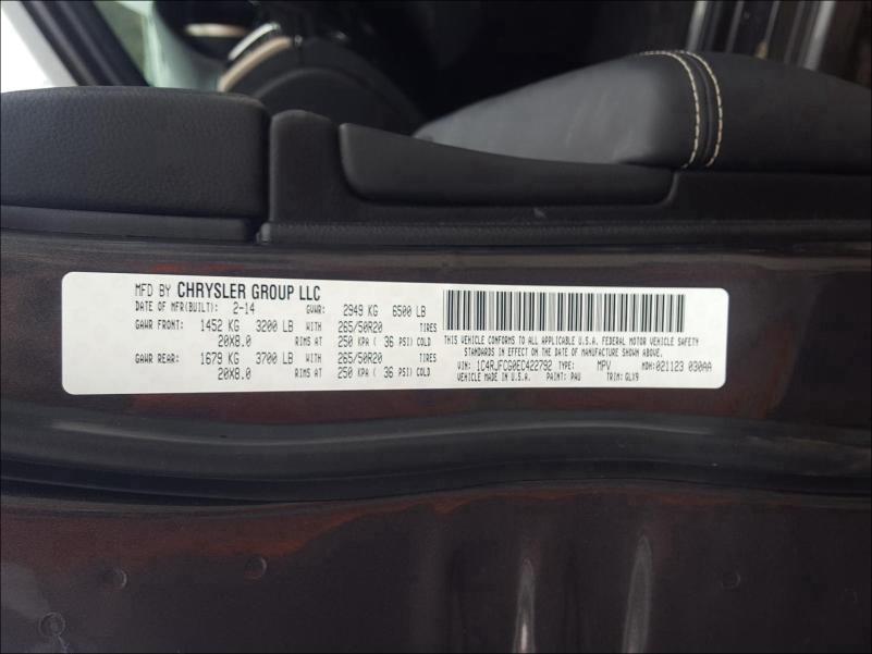 2014 JEEP CHEROKEE 1C4RJFCG0EC422792