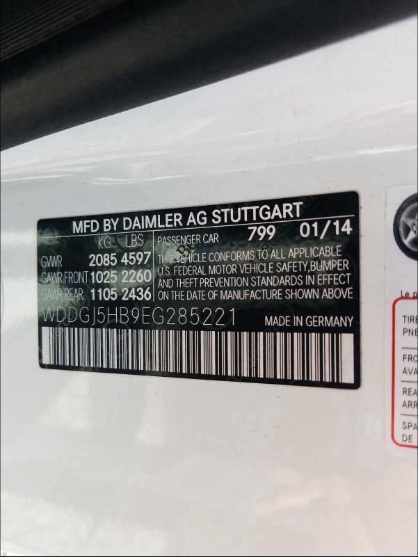 2014 MERCEDES-BENZ C 350 WDDGJ5HB9EG285221