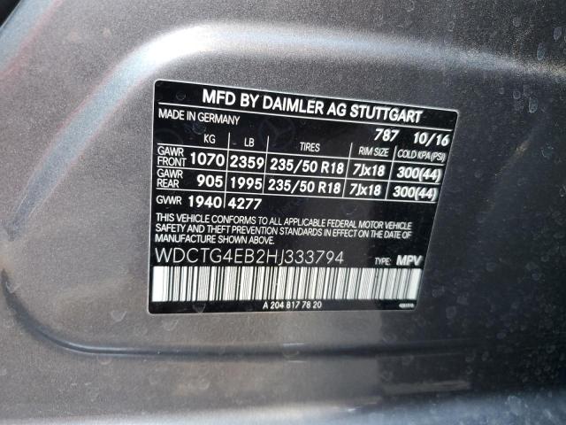 2017 MERCEDES-BENZ GLA 250 - WDCTG4EB2HJ333794